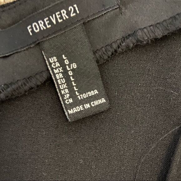 FOREVER21 Black Mini Spaghetti Strap Dress L - Picture 4 of 8